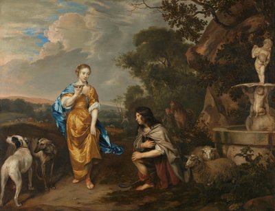 Retrato duplo de um jovem casal como Granida e Daiphilo de Jan Mijtens
