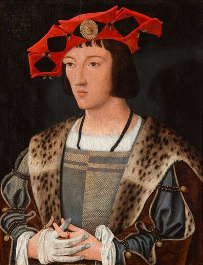Retrato de um homem a colocar numa luva, c.1520 (óleo sobre painel) de Jan Mostaert