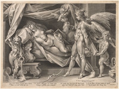 Cupido e Psique, c. 1600. de Jan Muller