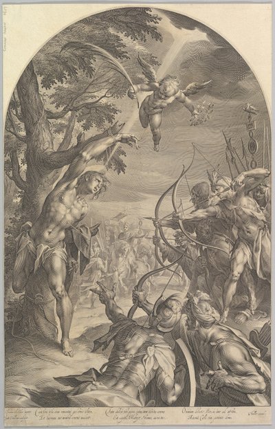 Martírio de São Sebastião, ca. 1600. de Jan Muller
