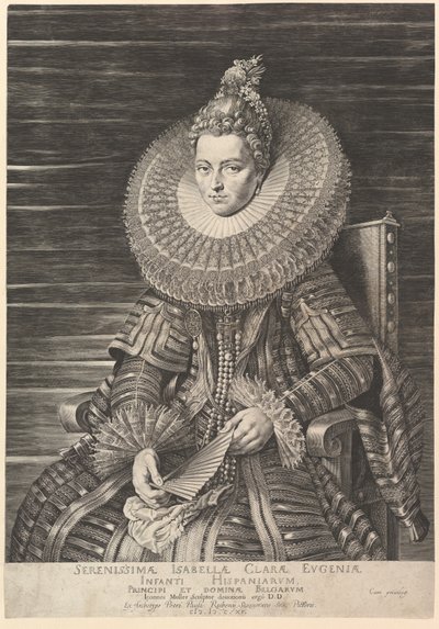 Retrato de Isabella Clara Eugenia, Governess of Southern Netherlands, 1615. de Jan Muller