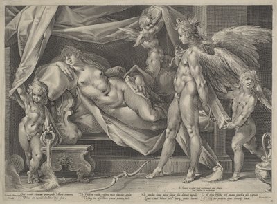 Cupido e Psique de Jan Muller, after Bartholomaeus Spranger