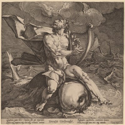 Arion em um golfinho de Jan Muller, after Cornelis Cornelisz van Haarlem