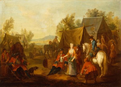 Acampamento Militar (óleo) de Jan Peeter Verdussen