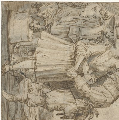 Caçador envelhecido e uma jovem mulher de Jan Philipsz. van Bouckhorst