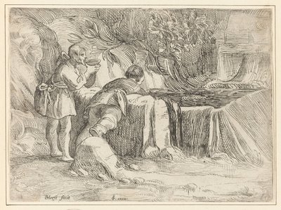 Dois homens em um poço de Jan Philipsz. van Bouckhorst