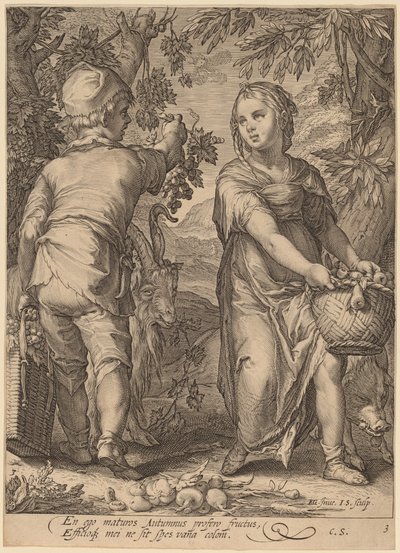 Outono de Jan Pietersz Saenredam after Hendrik Goltzius