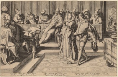 Salomé dançando diante de Herodes de Jan Pietersz Saenredam, after Karel van Mander I