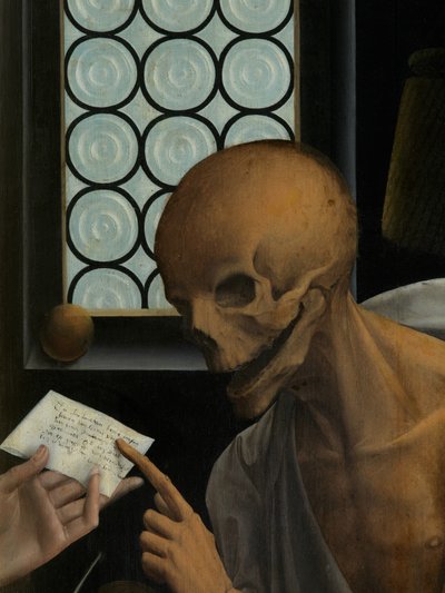 Detalhe da Morte e do Miser, c.1515-21 (óleo sobre painel) de Jan Provoost