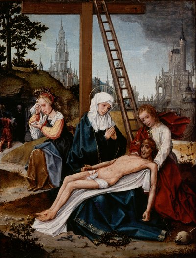 Lamentação, c.1510-15 (óleo sobre painel) de Jan Provoost