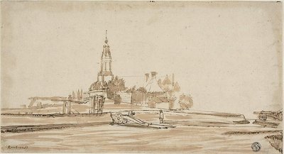 Porta de Haarlem em Amesterdão de Jan Ruischer