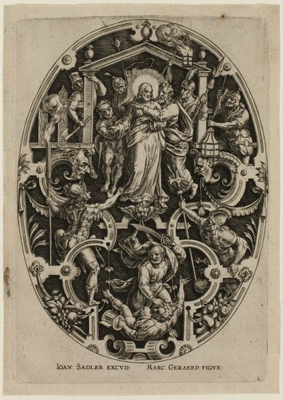 Traição de Cristo, da Paixão de Cristo de Jan Sadeler I