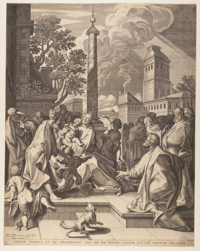 Cristo e as crianças de Jan Sadeler I