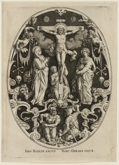 Crucificação, de A Paixão de Cristo de Jan Sadeler I