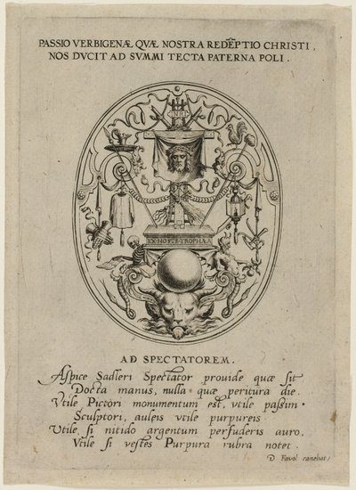 Página de título, da Paixão de Cristo de Jan Sadeler I