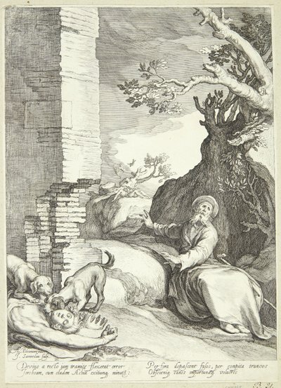 A mulher de Aías e Jeroboão de Jan Saenredam