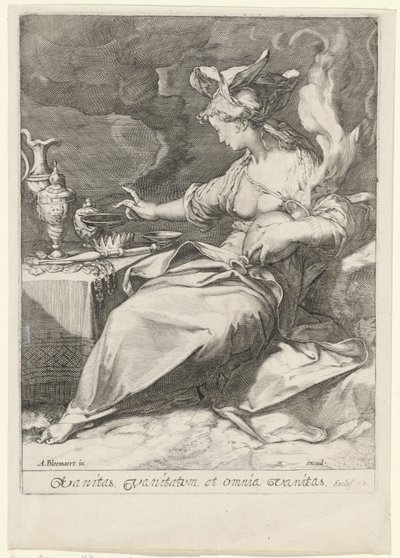 Allegorie op de vergankelijkheid (Vanity) Vaidade, vaidade e toda vaidade (título no objeto) de Jan Saenredam