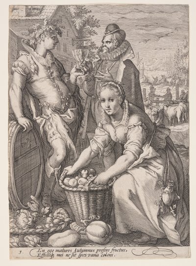outono (Vindima e prova de vinhos), de As Quatro Estações de Jan Saenredam