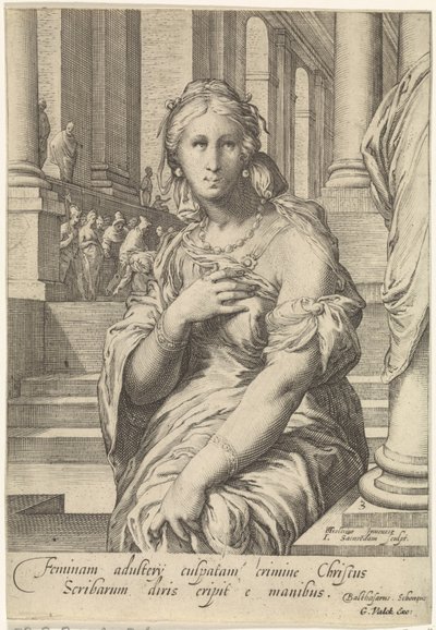 A mulher adúltera Mulheres Famosas do Novo Testamento (título da série) de Jan Saenredam