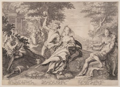 Virgens loucas se divertindo, da Parábola das Virgens Sábias e Loucas de Jan Saenredam