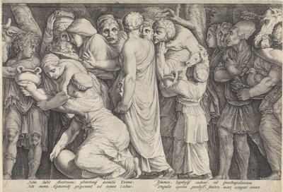 Frisian com a punição de Niobe (placa 7) de Jan Saenredam