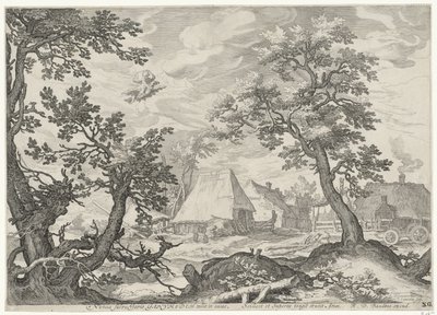 Paisagem com o sequestro de Ganimedes de Jan Saenredam