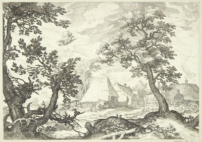 Paisagem com o rapto de Ganimedes de Jan Saenredam