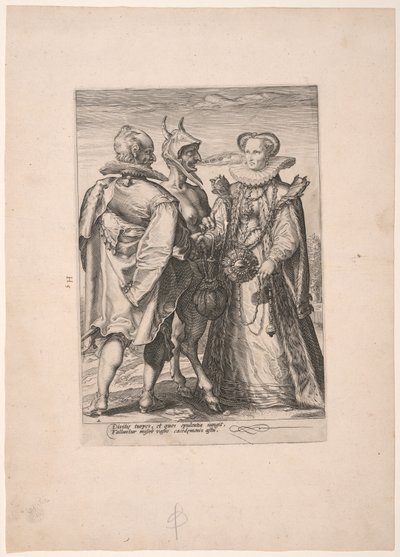 Casamento para a Riqueza, de Três Tipos de Casamentos de Jan Saenredam