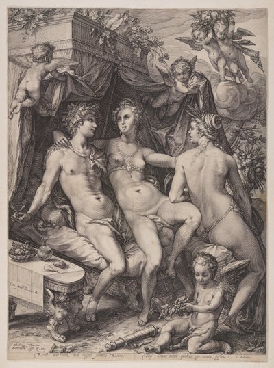 Sine Cerere e Baccho Friget Vénus de Jan Saenredam
