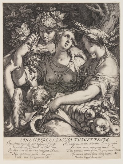 Sine Cerere e Baccho Friget Vénus de Jan Saenredam