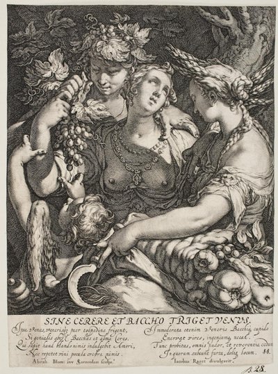 A Aliança de Vênus com Baco e Ceres de Jan Saenredam