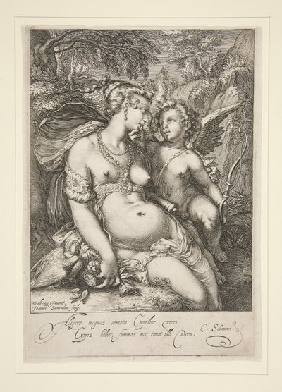 Vênus e Cupido de Jan Saenredam