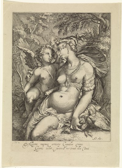 Vênus no amor de Jan Saenredam