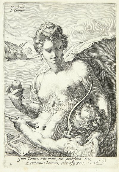 Vênus e Cupido de Jan Saenredam