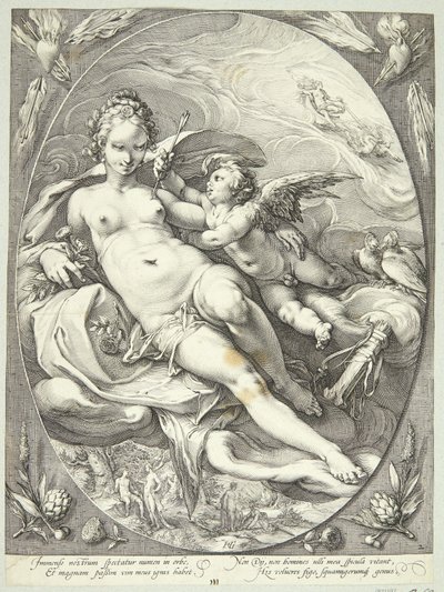 Vênus e Cupido de Jan Saenredam