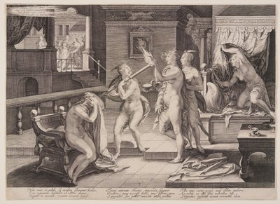 Virgens que recebem as suas lâmpadas, da Parábola das Virgens Sábias e das Virgens Loucas de Jan Saenredam
