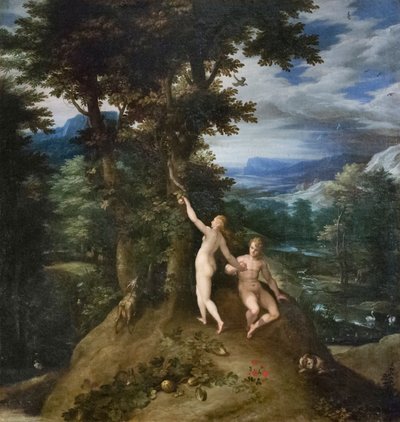 Pecado original, c.1586-89 (óleo sobre tela) de Jan Soens