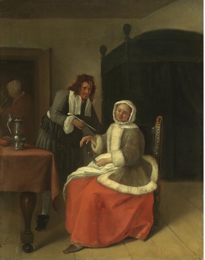 Amantes do vinho de Jan Steen
