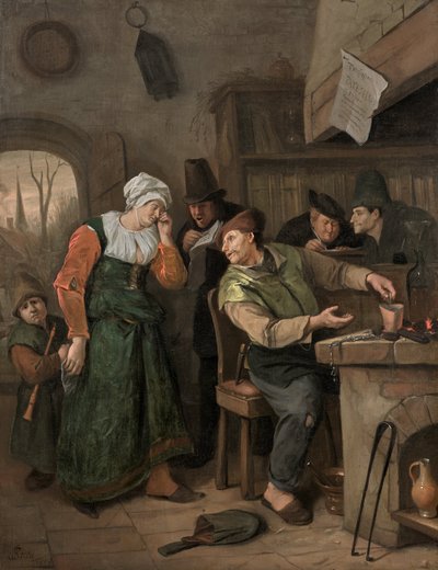 O Alquimista e a sua Mulher Chorona de Jan Steen