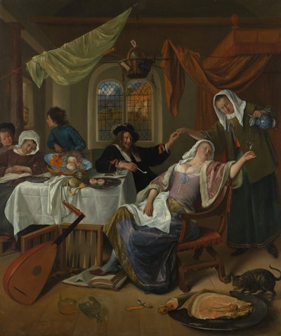 A Casa Dissoluta, ca. 1663-64. de Jan Havickszoon Steen