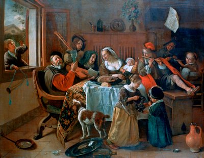 A família alegre, 1668 de Jan Havickszoon Steen