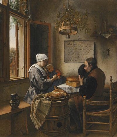 A oração antes da refeição de Jan Steen