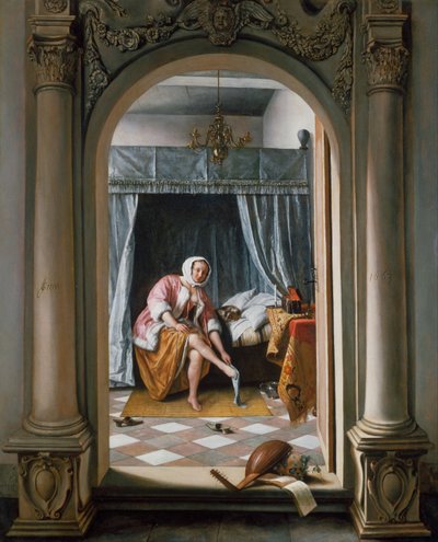 Mulher na casa de banho de Jan Steen