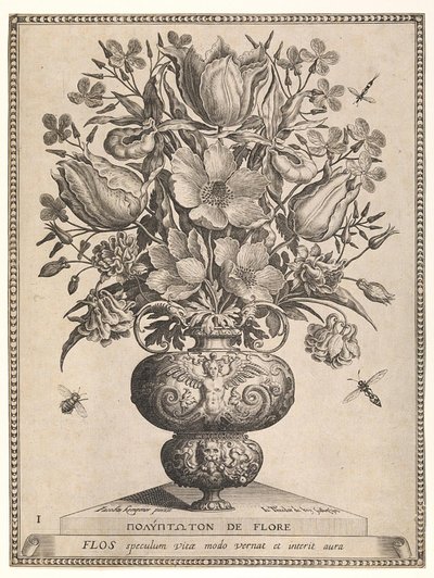 Ramo de flores em um vaso de Jan Theodor de Bry
