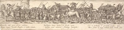 Fé de soldados com vagão de bagagem e morte a cavalo de Jan Theodor de Bry