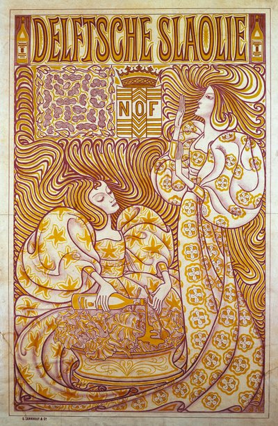 Delftsche Slaolie, Cartaz publicitário para molho de salada de Jan Toorop