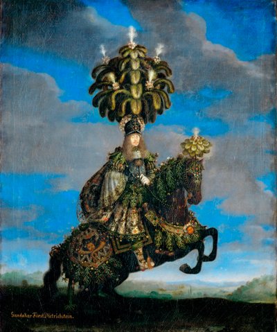 "Retrato de Ferdinand Joseph (1636-1698), príncipe de Dietrichstein, Gundakar de Dietrichstein en traje de ballet equestre"" (Gundakar, Prince Dietrichstein (1623-1690) em um traje para um Horse-ballet) Peinture de Jan Thomas van Ypres (1617-1678) de Jan Thomas van Ieperen