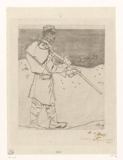 Pescador de conchas com rede na praia perto de Katwijk aan Zee
O pescador de conchas (título original) de Jan Toorop (signed by artist)