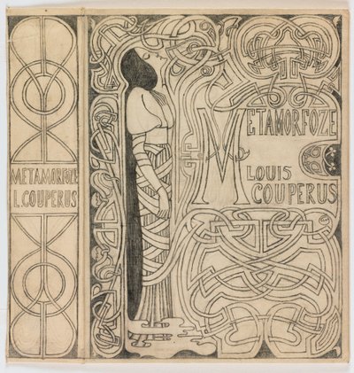 Desenho de encadernação para: Louis Couperus, Metamorfoze, 1897 de Jan Toorop