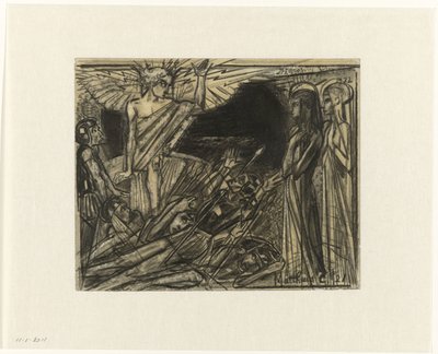 Maria no túmulo dirigida por um anjo de Jan Toorop